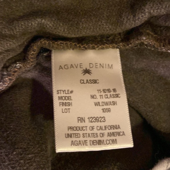 🔥EC🔥Agave Denim 100% Cotton No. 11 Classic Denim Jeans. - Picture 10 of 12
